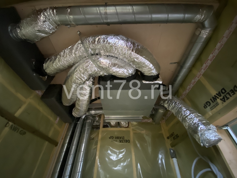 Система вытяжной вентиляции из хоз. помещений и С/У. Монтаж систем кондиционирования