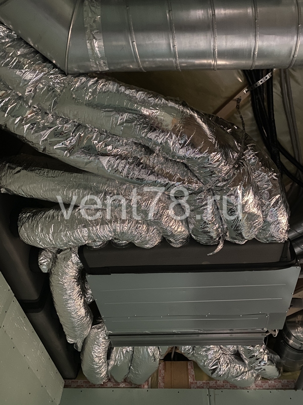 Система вытяжной вентиляции из хоз. помещений и С/У. Монтаж систем кондиционирования